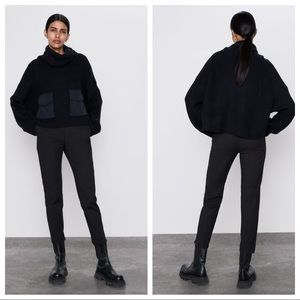 Zara Black Jogger Waist Skinny Ankle Pant